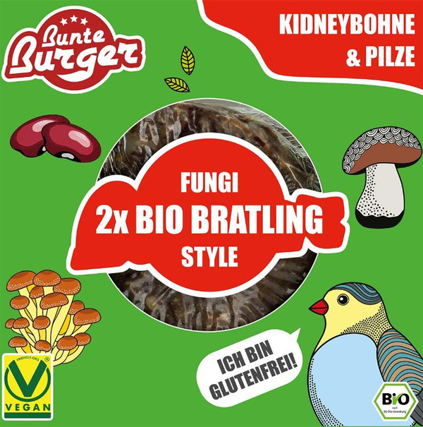 Produktfoto zu Burger Forest Style Funghi & Red Bean, vegan