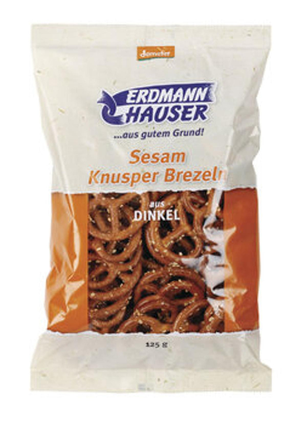 Produktfoto zu Dinkel-Knusperbrezel mit Sesam klein 125g