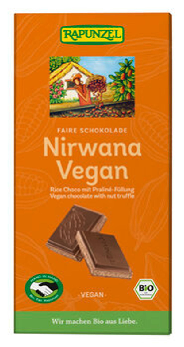Produktfoto zu Nirwana vegane Schokolade mit Praline-Füllung 100g
