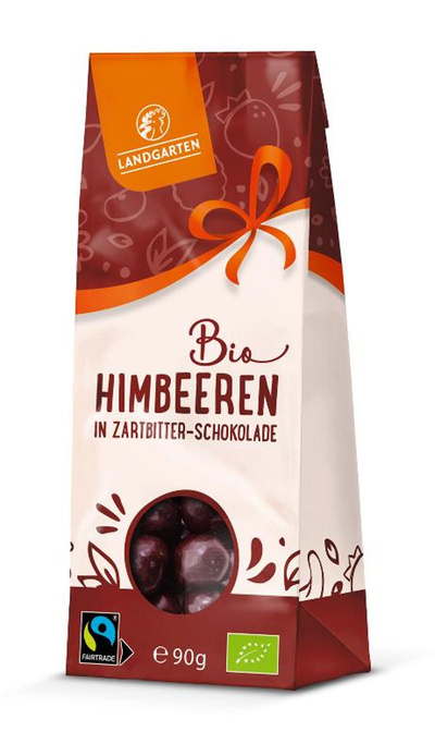 Produktfoto zu Himbeeren in Zartbitter-Schokolade  Fairtrade