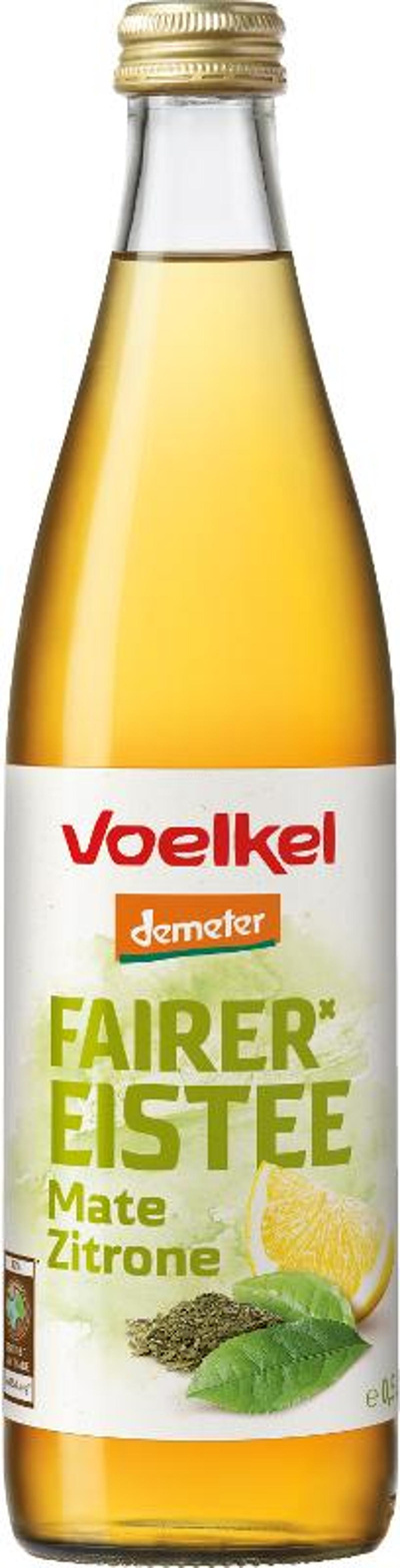 Produktfoto zu Fairer Eistee Mate Zitrone 0,5L