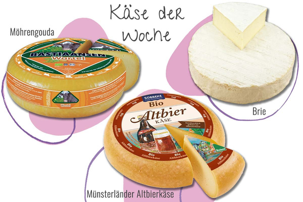 Drei Käsesorten aus der Abokiste in einem Bild