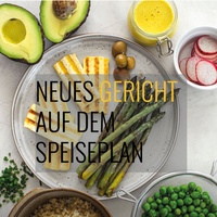 Eine Auswahl frischer, veganer Zutaten