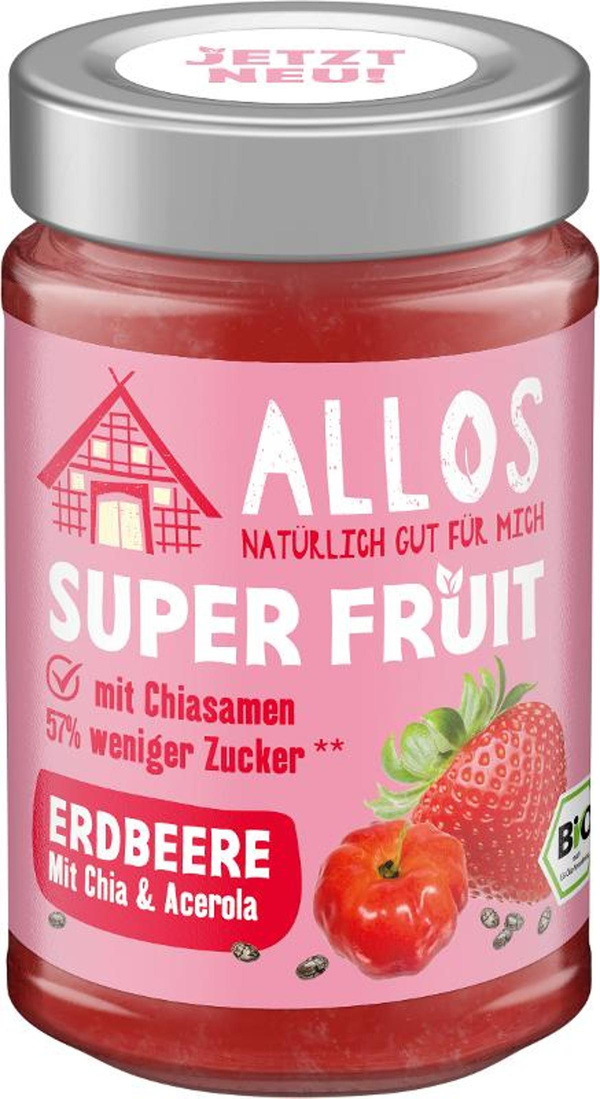 Produktfoto zu Super Fruit Erdbeere Chia & Acerola Fruchtaufstr. 200g