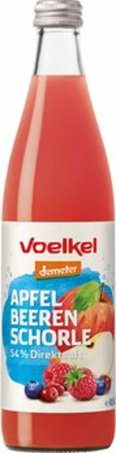 Produktfoto zu Apfel Waldbeeren Schorle, 58% Direktsaft, vegan