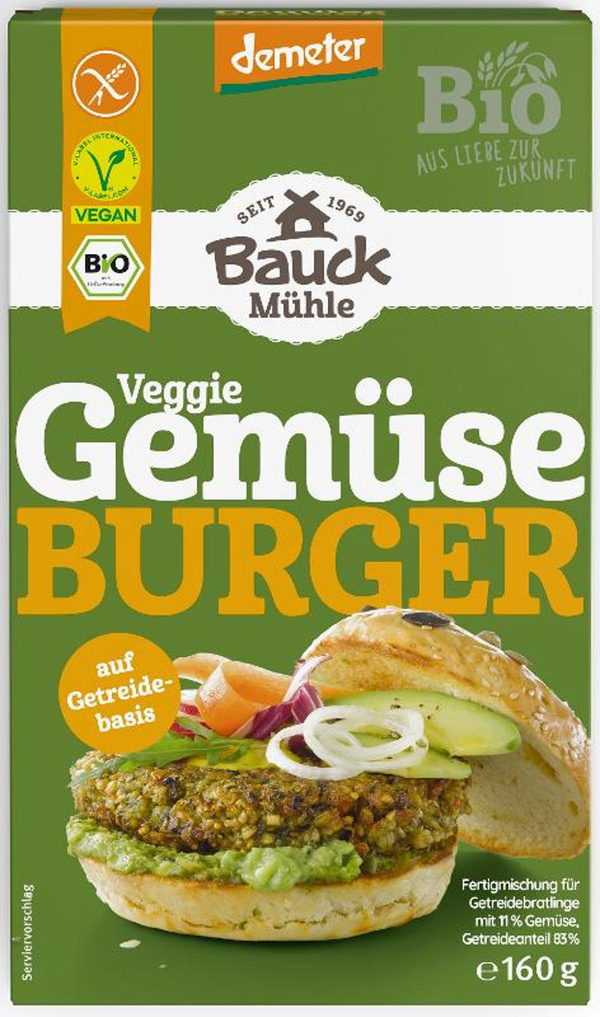 Produktfoto zu Veggie Gemüse Burger, Fertigmischung, Demeter