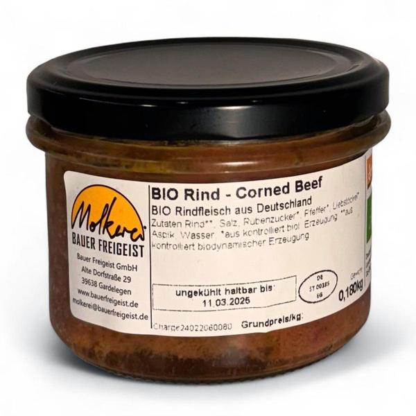 Produktfoto zu Rind Corned Beef im Glas 150g