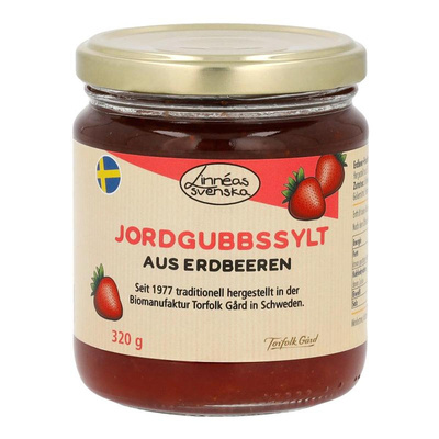 Produktfoto zu Erdbeerkonfitüre Jordgubbssylt