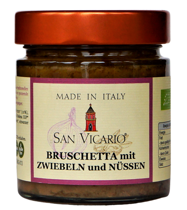Produktfoto zu Bruschetta mit Zwiebeln und Nüssen 190g