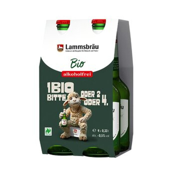 Produktfoto zu Lammsbräu Bio alkoholfrei 4-Pack