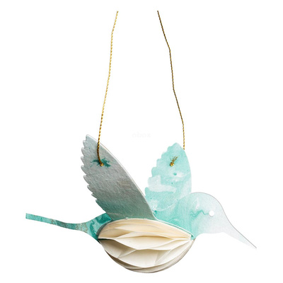 Produktfoto zu Papieranhänger, Vogel 15 cm hellblau