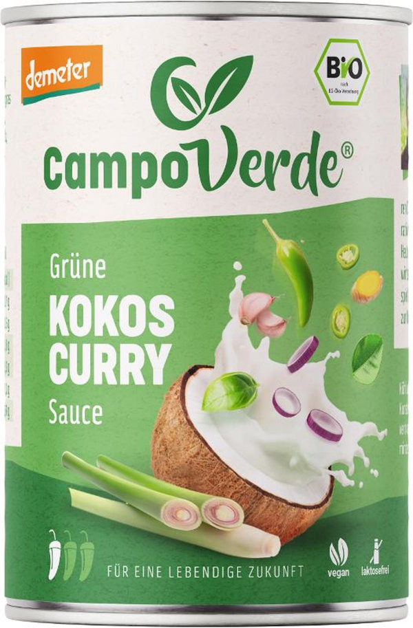 Produktfoto zu Grüne Kokos-Curry-Sauce, Demeter 400ml