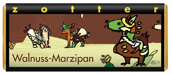 Produktfoto zu Walnuss-Marzipan Schokolade Zotter 70g
