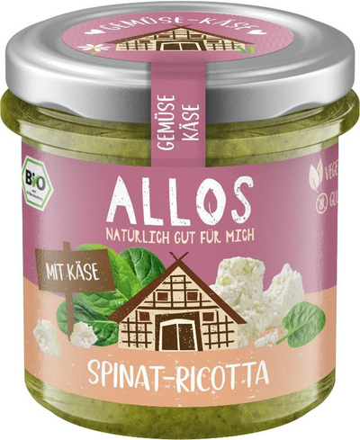 Produktfoto zu Gemüse Käse Brotaufstrich Spinat-Ricotta