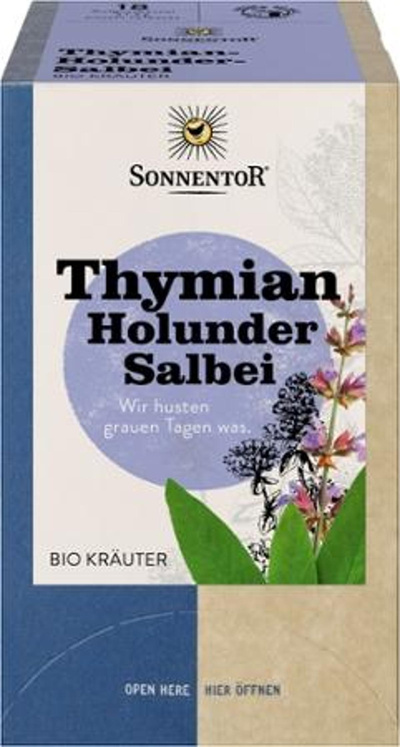 Produktfoto zu Thymian Holunder Salbei Teebeutel