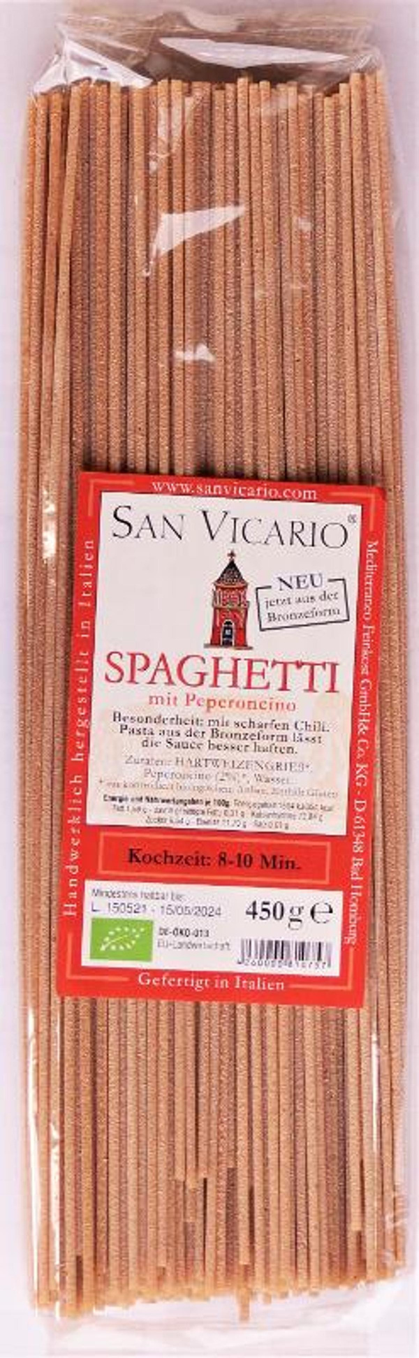 Produktfoto zu Spaghetti al bronzo mit Peperoncino 450g