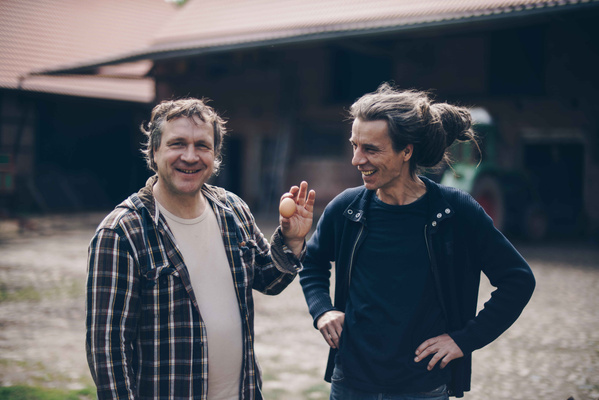 Jens und Felix auf dem Wiersdorfer Hof