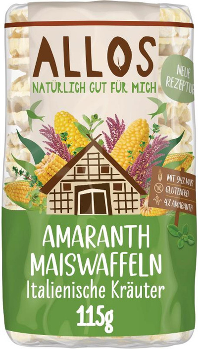 Produktfoto zu Amaranth Maiswaffeln Italienische Kräuter