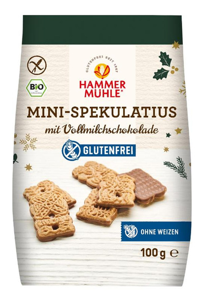 Produktfoto zu Mini-Spekulatius mit Vollmilchschokolade., glutenfrei