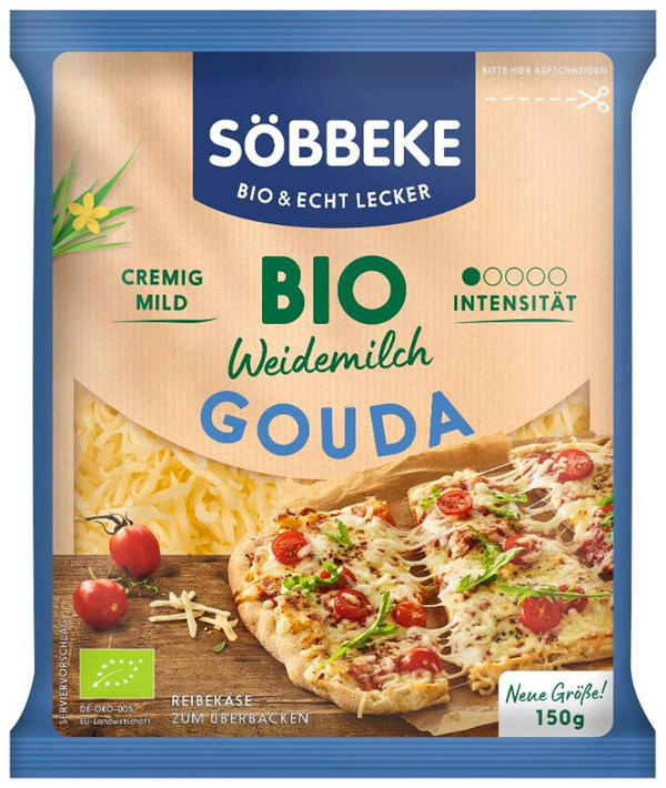 Produktfoto zu Weidemilch Gouda Reibekäse, 50%, cremig mild 150g