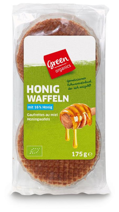 Produktfoto zu green Honig-Waffeln 175g