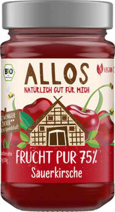 Produktfoto zu Frucht Pur Sauerkirsche 75 % Frucht 250g