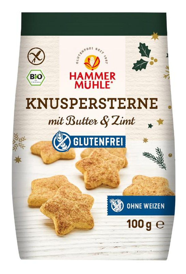 Produktfoto zu Knuspersterne mit Butter & Zimt, glutenfrei