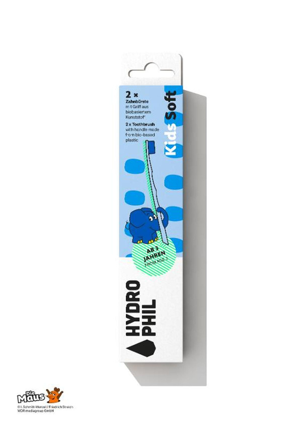 Produktfoto zu Zahnbürste Kinder blau extra weich Bambus