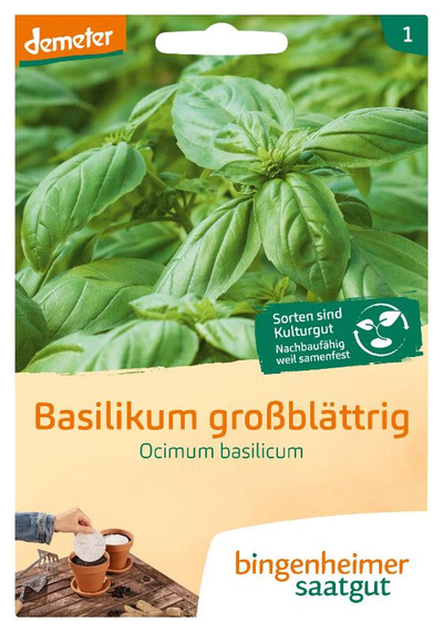 Produktfoto zu Saatgut Basilikum großblättrig, Saatscheiben