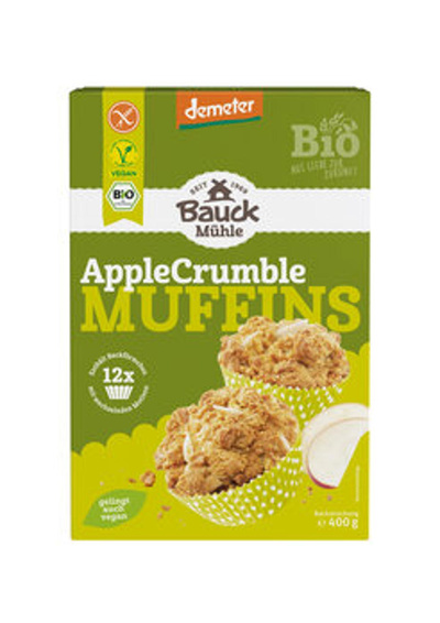 Produktfoto zu Apple Crumble Muffins, Demeter - Backmischung