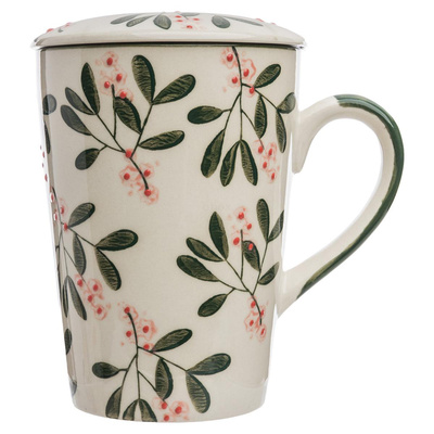 Produktfoto zu Tasse mit Teesieb Vintage grün
