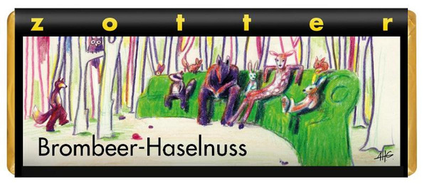 Produktfoto zu Brombeer-Haselnuss Schokolade von Zotter