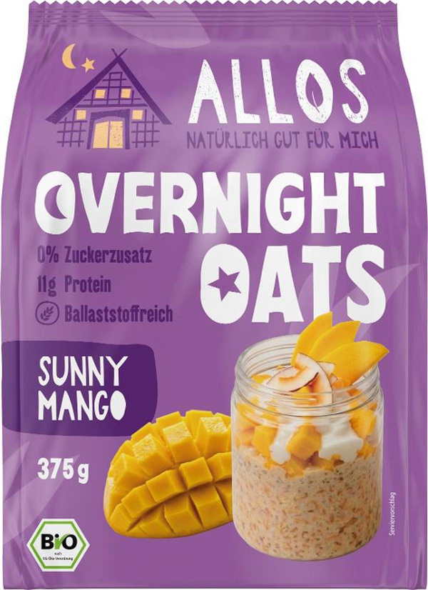 Produktfoto zu Overnight Oats Sunny Mang, Haferbrei mit Mangopür. 375g