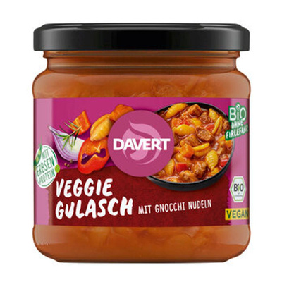 Produktfoto zu Veggie Gulasch mit Gnocchi Nudeln (Glas)