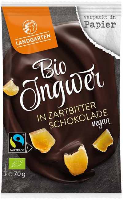 Produktfoto zu Ingwer in Zartbitter-Schokolade 70g