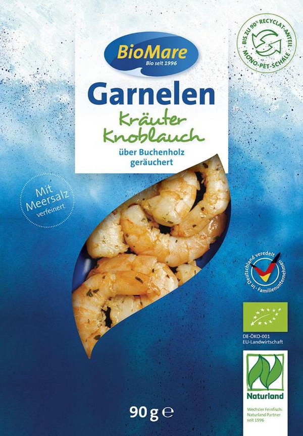 Produktfoto zu Bio-Mare Biogarnelen (mit Kräuter&Knoblauch) 90g