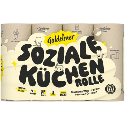 Produktfoto zu Goldeimer Küchenrollen, 3-lagig, 128 Blatt