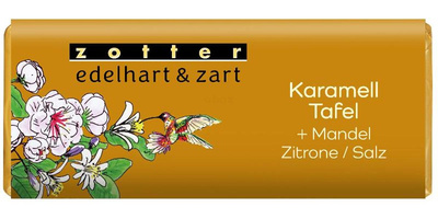 Produktfoto zu edelhart & zart Karamelltafel + Mandel _ Zitrone _Salz