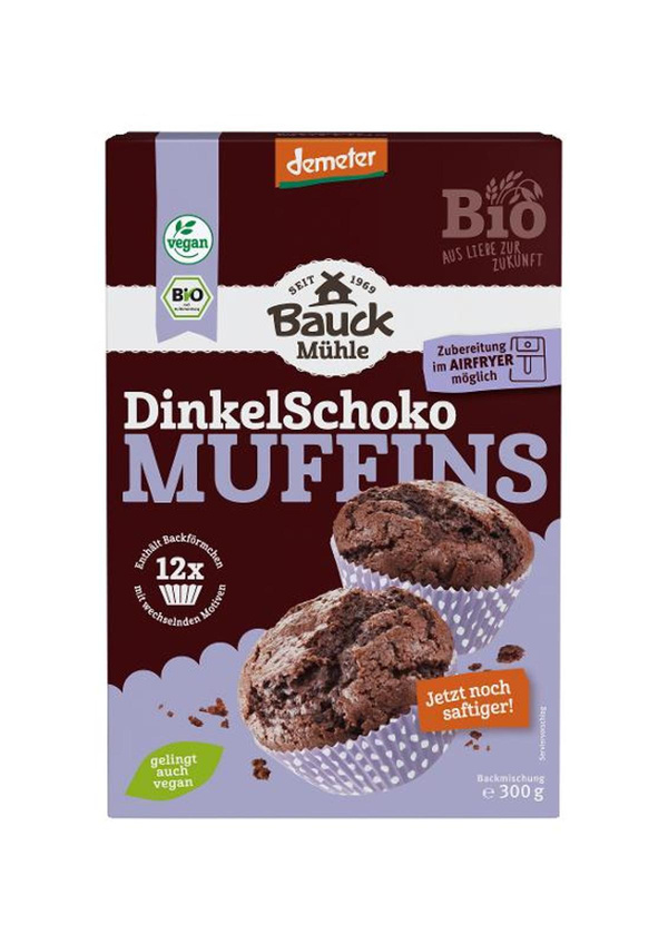 Produktfoto zu Dinkel-Schoko-Muffins Backmischung 300g