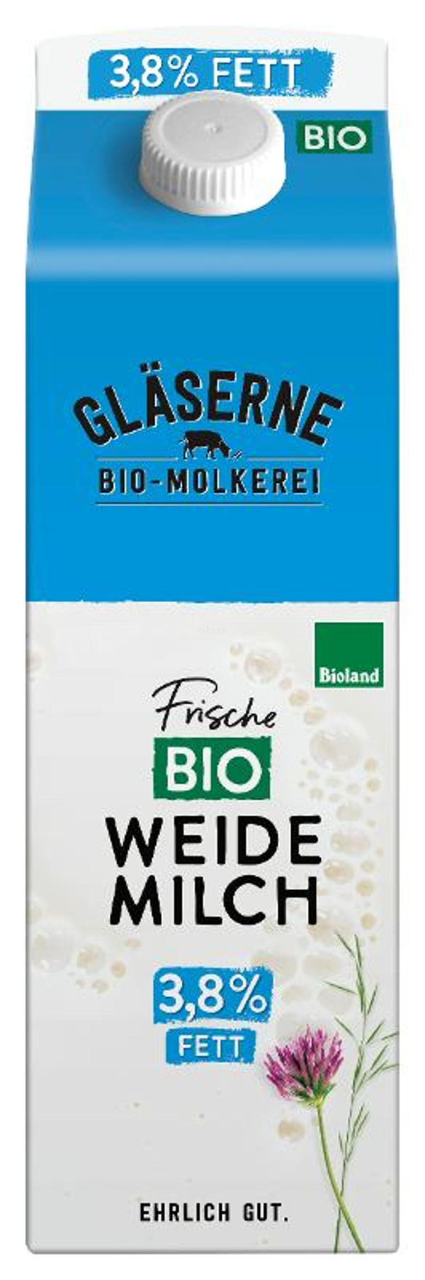 Produktfoto zu Weidemilch 3,8% - länger haltbar, im Karton 1l