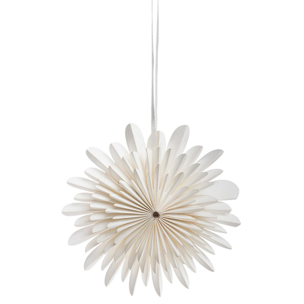 Produktfoto zu Papieranhänger Schneeflocke weiß