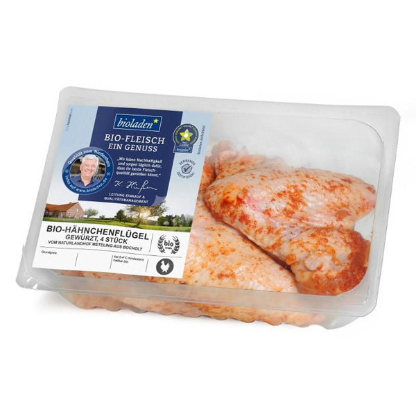 Produktfoto zu b*Hähnchenflügel, gewürzt  4St ca 300g