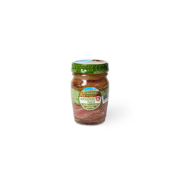 Produktfoto zu Anchovy Fillets in Bio-Olivenöl (Sardellenfilets) 78g