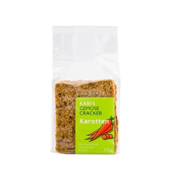 Produktfoto zu Kari's Gemüse Cracker Karotte Knusperbrot (Knäcke)