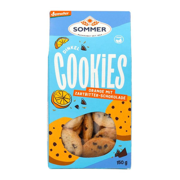 Produktfoto zu Dinkel Schoko-Orange Cookies -Demeter-150g