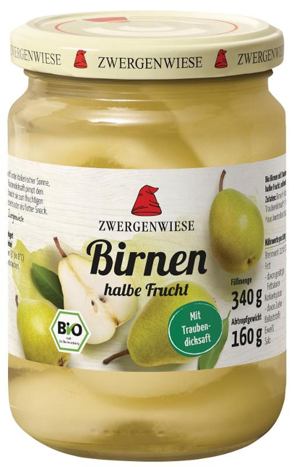 Produktfoto zu Birnen - halbe Frucht mit Traubendicksaft