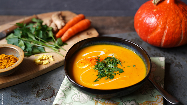 Rezeptbild für Kürbissuppe asiatisch