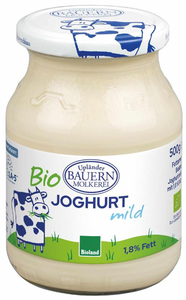 Produktfoto zu Naturjoghurt mild 1,5% (Glas)