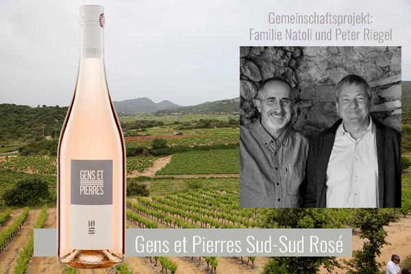 Bildkomposition Wein des Monats Gens et Pierres Sud Sud Rose