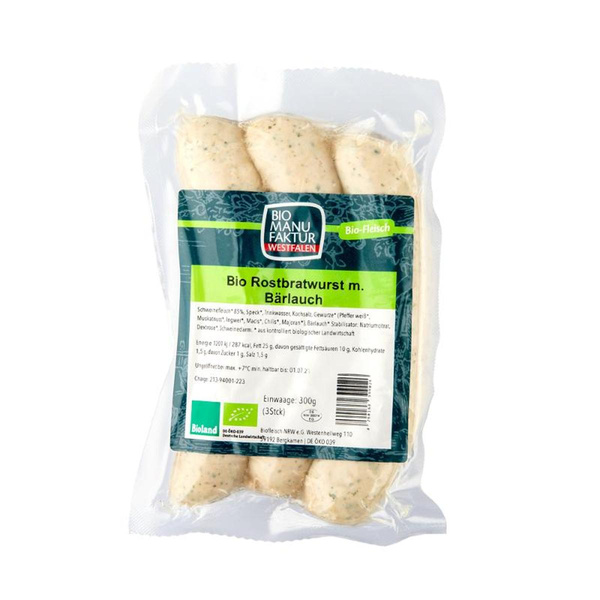 Produktfoto zu Rostbratwurst Bärlauch 300g 3St